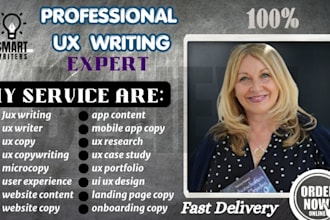 write UX writing UX copy microcopy user experience website content
