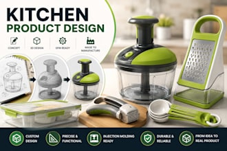 design kitchen gadgets and utensils for injection molding and production