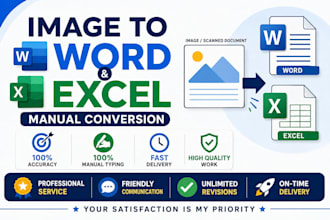 convert image to word and excel manually
