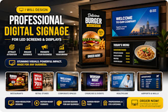do professional digital signage for led screens and displays for any business