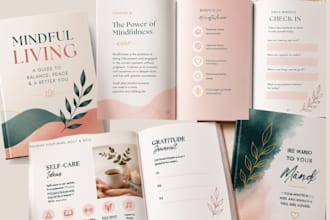 design minimalist canva wellnes ebook mindfulness etsy book freebie life coaches