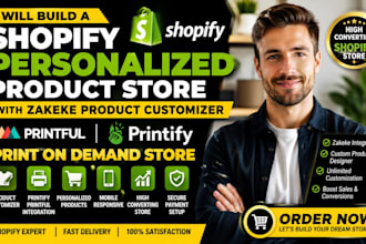 create a shopify personalized product store with zakeke customizer