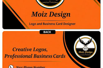 design a professional modren business card for your brand