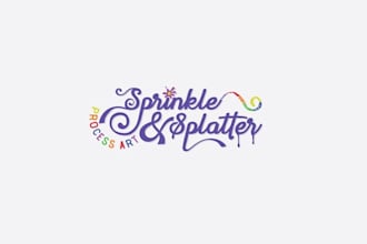 design fun colorful children sensory art studio logo