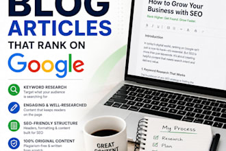 write SEO optimized blog articles that rank on google