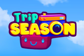 design a cartoon casual game logo for your mobile game
