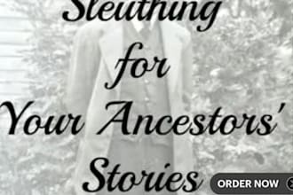research your ancestors and their stories