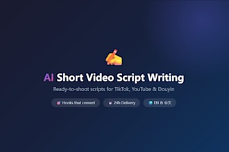 write short video scripts for tiktok and youtube