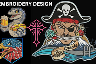 do embroidery digitizing logo into dst pes file in few hours