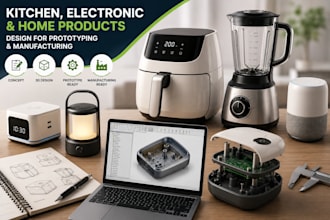 design kitchen, electronic and home products for prototyping and manufacturing