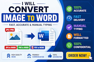 manually convert image to word with accurate typing