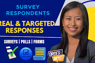 target audience or survey respondents to fill online survey research or polls