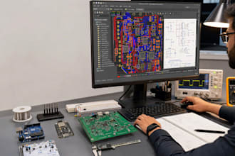 do schematic design, circuit layout pcb assembly hardware development pcb design