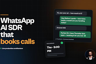 build a claude ai whatsapp agent that qualifies leads and books calls