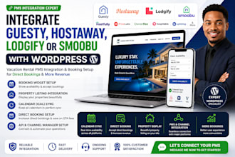 integrate guesty, hostaway, lodgify or smoobu with wordpress