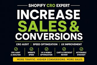 increase shopify conversion rate with cro audit speed optimization and UX