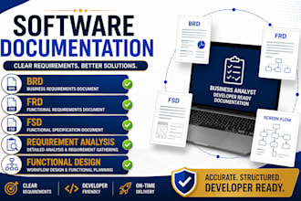 create software requirements and brd frd fsd