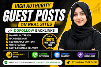 publish high authority guest posts on real websites