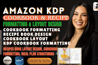 format and layout your cookbook or recipe book interior for amazon KDP