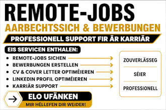 no aarbechtsplazen sichen a bewerben oder remote jobs fir iech fannen