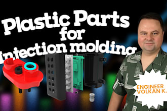 design plastic parts 3d cad model for injection molding