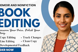professionally edit your memoir or nonfiction manuscript, developmental editor