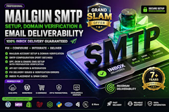 setup mailgun SMTP setup and email deliverability