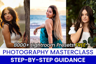 teach portrait photography and lightroom editing