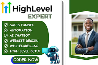 build gohighlevel website landing page sales funnel, gohighleve CRM automation