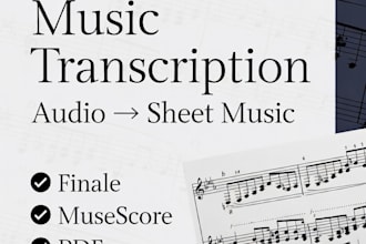 transcribe, engrave and edit professional sheet music
