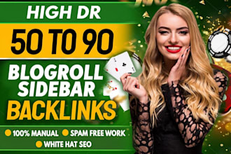 do high DR 50 to 90 blogroll sidebar dofollow backlinks for thai indo malay