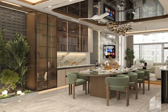 do any architectural interior design with realistic 3d rendering