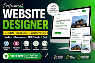 desing a modern wordpress website  for small  business