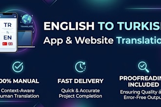 translate english to turkish website and mobile app app localization