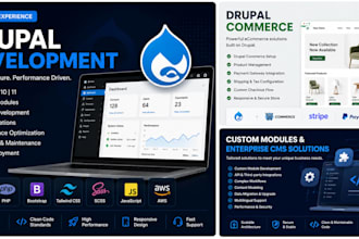 develop drupal websites drupal commerce and custom modules and themes