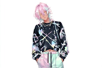 draw anime character illustration, portrait, avatar or pfp