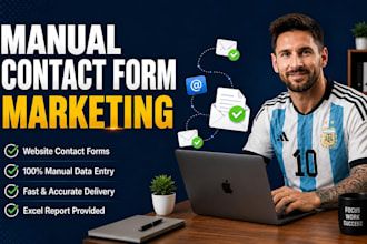 perform manual bulk website contact form marketing for b2b lead generation
