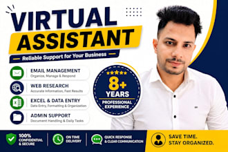 be your virtual assistant for email, web research and admin support