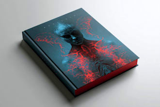 design a professional horror book cover, thriller book cover, mystery book cover