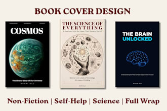 design a professional book cover for nonfiction science and self help book