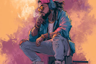 make cool cartoon album cover art