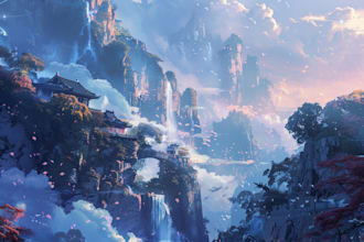design stunning fantasy landscape