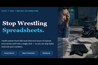 build custom excel vba macros and automation solutions