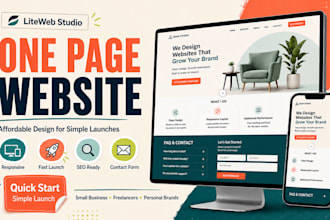 design an affordable one page website for your business