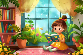 illustrate children story book illustration, story book, book illustration