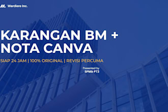 write bm essay,karangan and nota sekolah with canva design