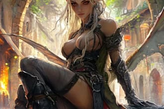 fantasy dnd character illustration