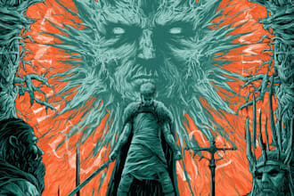 draw anything illustration for metal album cover