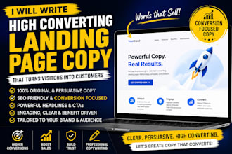 write high converting landing page copy