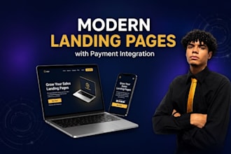 build a modern landing page with payment integration for coaches